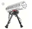 BRAND NEW FOLDING RIFLE BI-POD BIPOD HUNTING MILITARY AR-15 - CAN SHIP!!