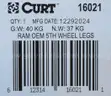 BRAND NEW CURT RAM 2500 3500 PUCK SYSTEM 5TH WHEEL LEGS TRAILER TOW TOWING - CAN SHIP!!!
