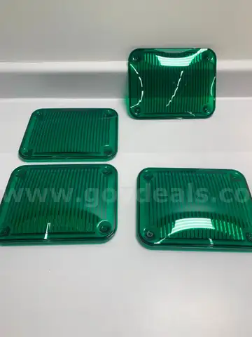 FOUR BRAND NEW GREEN LENSES FOR WHELEN 900 - WILL SHIP!!