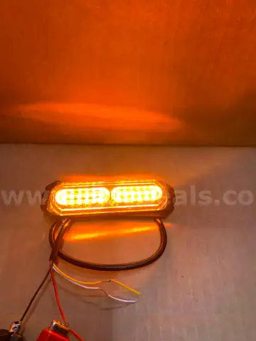 4 AMBER AMBER SPLIT SURFACE MOUNT LED FLASHING LIGHTS- CAN SHIP!!! MA