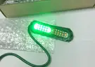 4 AMBER GREEN SPLIT SURFACE MOUNT LED FLASHING LIGHTS- CAN SHIP!!! MA
