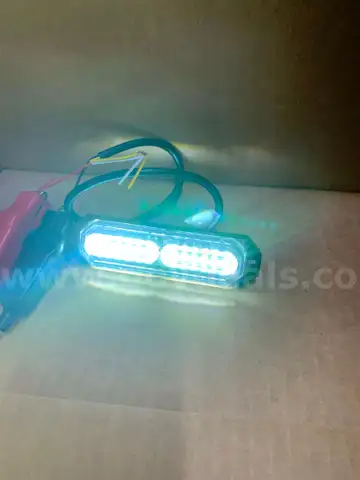 4 WHITE WHITE SPLIT SURFACE MOUNT LED FLASHING LIGHTS- CAN SHIP!!! MA