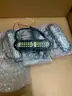 4 BLUE WHITE SPLIT SURFACE MOUNT LED FLASHING LIGHTS- CAN SHIP!!! MA