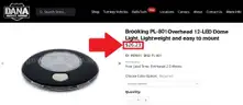 PAIR OF BRAND NEW BROOKING TECHNOLOGIES PL-801 COMPARTMENT LED LIGHTS - CAN SHIP!!