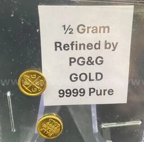 PAIR OF 9.999 PURE GOLD 1/2 GRAM COINS!! CURRENCY MONEY - CAN SHIP!!!