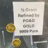 PAIR OF 9.999 PURE GOLD 1/2 GRAM COINS!! CURRENCY MONEY - CAN SHIP!!!