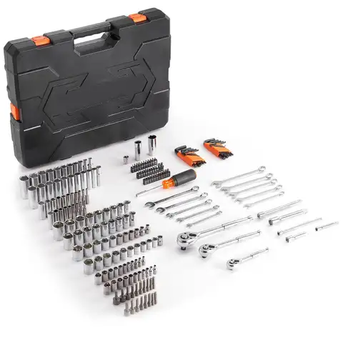 BRAND NEW 205 PIECE HEAVY DUTY 1/2, 3/8 &#x26; 1/4 INCH STANDARD &#x26; METRIC SOCKET SET - CAN SHIP!!