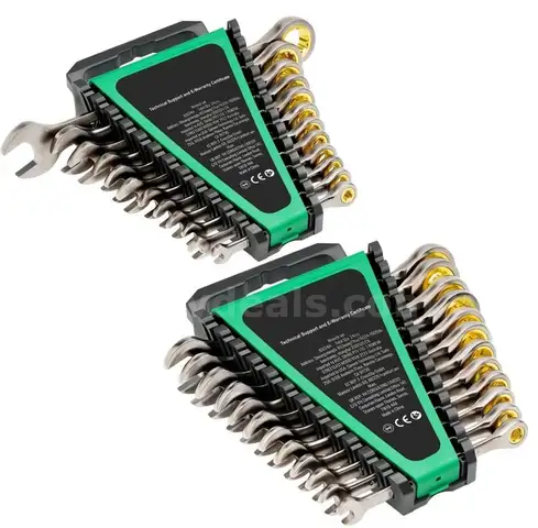 BRAND NEW SET OF 24 STANDARD &#x26; METRIC RATCHET RATCHETING WRENCHES - CAN SHIP!!
