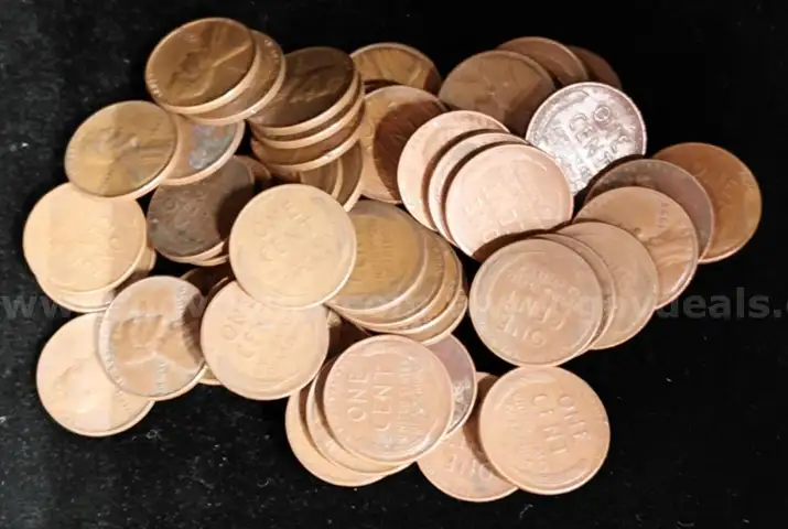 LOT OF 50 LINCOLN WHEAT PENNIES UNSEARCHED US U.S. UNITED STATES CURRENCY MONEY - WILL SHIP!!