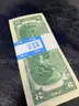 LOT OF 50 UNCIRCULATED &#x26; SEQUENTIALLY NUMBERED $2 TWO DOLLAR BILLS CURRENCY MONEY CASH - CAN SHIP!! MA