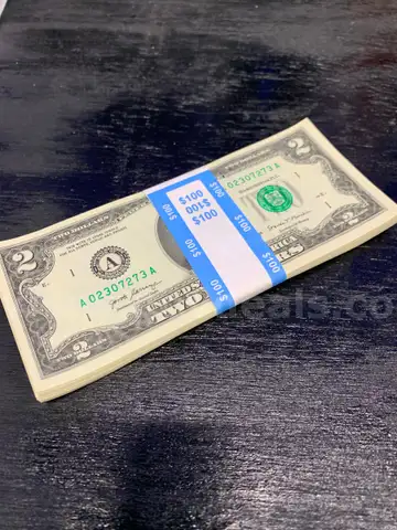 LOT OF 50 UNCIRCULATED &#x26; SEQUENTIALLY NUMBERED $2 TWO DOLLAR BILLS CURRENCY MONEY CASH - CAN SHIP!! MA