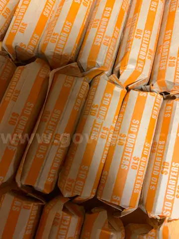 LOT OF 2 ROLLS (80 COINS) UNITED STATES  U.S. QUARTER DOLLAR COINS QUARTERS MONEY CURRENCY - CAN SHIP!! MAINE