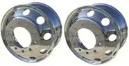 BRAND NEW PAIR OF ALUMINUM TRACTOR TRAILER TRUCK RIMS - WHEELS - CAN SHIP!!!