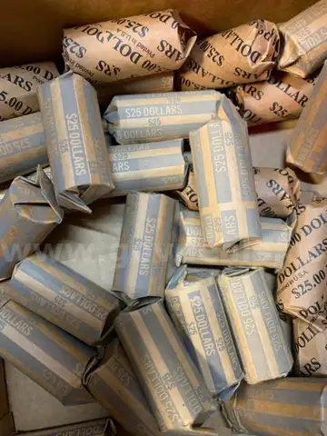 LOT OF 1 ROLL (25 COINS) UNITED STATES  U.S. DOLLAR COINS MONEY CURRENCY - CAN SHIP!! MA