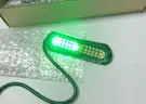 4 AMBER GREEN SPLIT SURFACE MOUNT LED FLASHING LIGHTS- CAN SHIP!!! MA