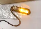 4 AMBER GREEN SPLIT SURFACE MOUNT LED FLASHING LIGHTS- CAN SHIP!!! MA