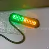 4 AMBER GREEN SPLIT SURFACE MOUNT LED FLASHING LIGHTS- CAN SHIP!!! MA
