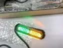 4 AMBER GREEN SPLIT SURFACE MOUNT LED FLASHING LIGHTS- CAN SHIP!!! MA