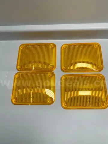 FOUR BRAND NEW AMBER AMBULANCE LENSES FOR WHELEN 900 - WILL SHIP!!