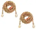 PAIR OF BRAND NEW 20 FOOT 5/16&#x22; DOT CERT BINDER / TOW CHAINS WITH HOOKS - CAN SHIP!!