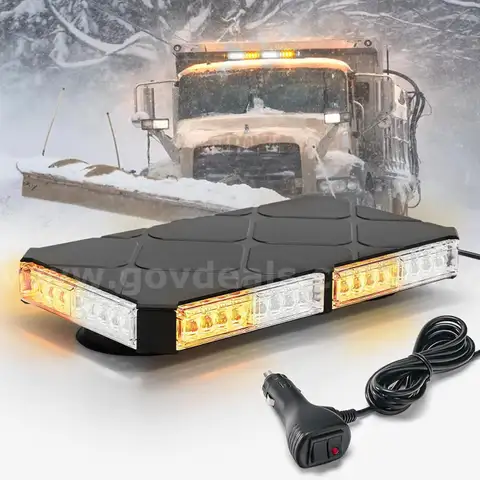 BRAND NEW AMBER / WHITE LED MAGNET MOUNT MINI LIGHT BAR LIGHTBAR FIRE EMS POLICE - CAN SHIP!!!