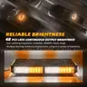 BRAND NEW AMBER / WHITE LED MAGNET MOUNT MINI LIGHT BAR LIGHTBAR FIRE EMS POLICE - CAN SHIP!!!