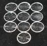 LOT OF 10 1G 0.999 FINE PURE SILVER ROUNDS / INGOTS - WILL SHIP!!