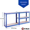 NEW G-Rack 5-Tier Garage Shelving Unit, 30&#x22; x 12&#x22; x 59&#x22;, Blue, 2 Count - CAN SHIP!!!