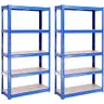 NEW G-Rack 5-Tier Garage Shelving Unit, 30&#x22; x 12&#x22; x 59&#x22;, Blue, 2 Count - CAN SHIP!!!