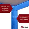 NEW G-Rack 5-Tier Garage Shelving Unit, 30&#x22; x 12&#x22; x 59&#x22;, Blue, 2 Count - CAN SHIP!!!