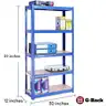 NEW G-Rack 5-Tier Garage Shelving Unit, 30&#x22; x 12&#x22; x 59&#x22;, Blue, 2 Count - CAN SHIP!!!