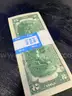 LOT OF 50 UNCIRCULATED &#x26; SEQUENTIALLY NUMBERED $2 TWO DOLLAR BILLS CURRENCY MONEY CASH - CAN SHIP!! MA
