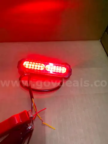 4 RED RED SPLIT SURFACE MOUNT LED FLASHING LIGHTS- CAN SHIP!!! MA
