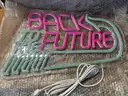 LED NEON STYLE BACK TO THE FUTURE WALL LIGHT - CAN SHIP!!!