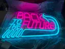 LED NEON STYLE BACK TO THE FUTURE WALL LIGHT - CAN SHIP!!!