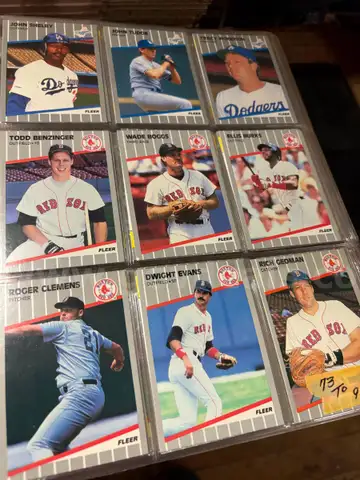 1989 FLEER BINDER LOT MLB CARDS - CAN SHIP!!! MA