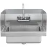 BRAND NEW STAINLESS STEEL COMMERCIAL BAR HAND WASH SINK WITH FAUCET AND SPLASH GUARDS - CAN SHIP!!!