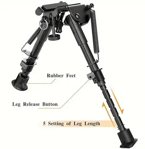 BRAND NEW FOLDING RIFLE BI-POD BIPOD HUNTING MILITARY AR-15 - CAN SHIP!!