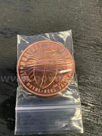 ONE 1 OZ OUNCE COPPER ROUND- CAN SHIP!! MA