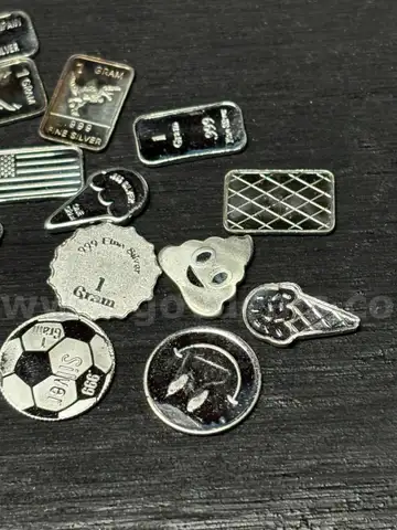 LOT OF 14 1G 0.999 FINE PURE SILVER BARS/ INGOTS - WILL SHIP!! MA