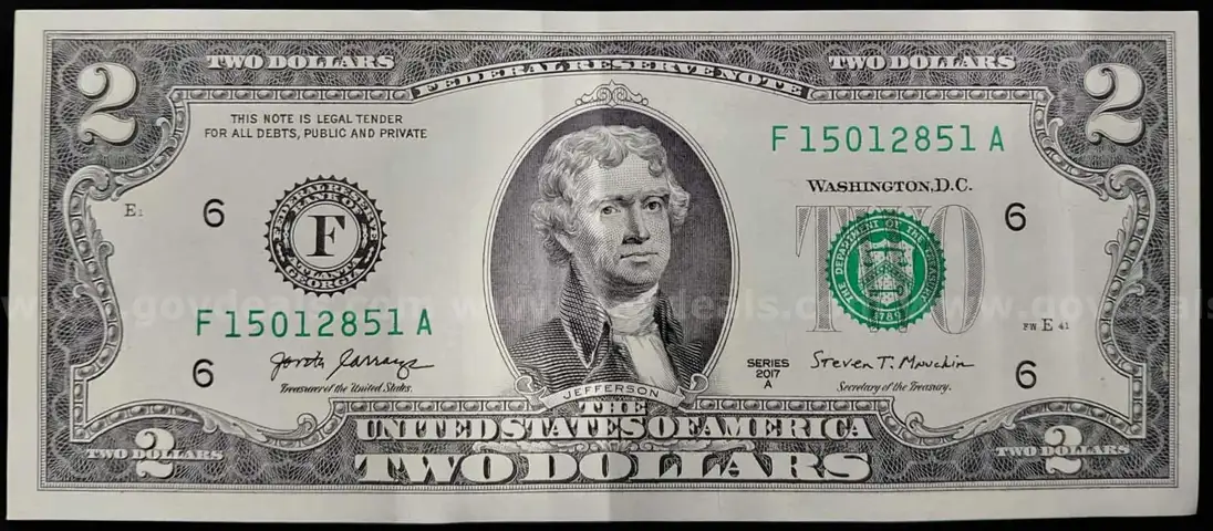 UNCIRCULATED $2 BILL DOUBLE DEFECT MISCUT MISPRINT US U.S. UNITED STATED MONEY CURRENCY!!! - CAN SHIP!!!