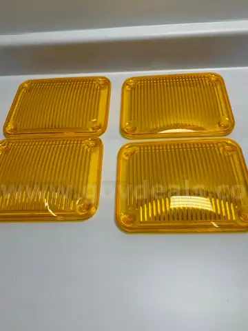 FOUR BRAND NEW AMBER AMBULANCE LENSES FOR WHELEN 900 - WILL SHIP!!