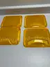 FOUR BRAND NEW AMBER AMBULANCE LENSES FOR WHELEN 900 - WILL SHIP!!
