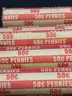 UNSEARCHED LOT OF 4 ROLLS OF ASSORTED U.S. PENNIES  - WILL SHIP!! MA