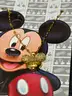 MICKEY MOUSE DISNEY GOLD COLORED NECKLACE JEWELRY - CAN SHIP!! MA