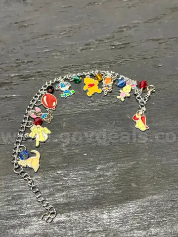 WINNIE THE POOH  DISNEY CHARM BRACELET JEWELRY - CAN SHIP!! MA