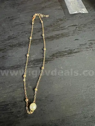 GOLD COLORED BEAD NECKLACE JEWELRY - CAN SHIP!! MA