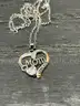 "MOM" WITH WHITE STONE SILVER COLORED NECKLACE JEWELRY - SHIPPING ONLY MA