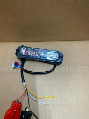 4 BLUE RED SPLIT SURFACE MOUNT LED FLASHING LIGHTS- CAN SHIP!!! MA