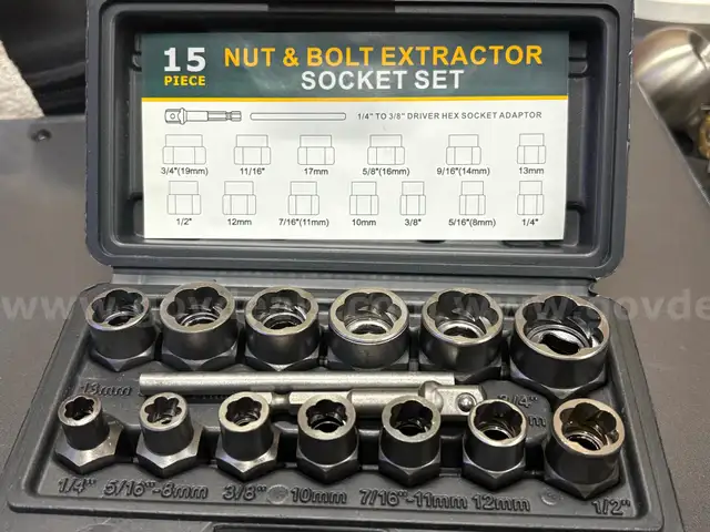 15PC EXTRACTOR SET - SHIPPING ONLY - MA